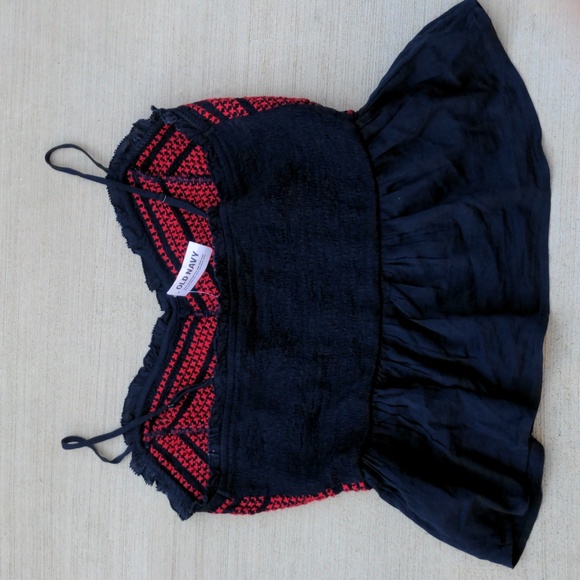 3/$15 Old Navy smocked cami tank cross stitch boho peplum sz XL NWT - Picture 2 of 7